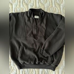 Joah Brown Retro Half Zip | Charcoal Luxe French Terry | Size S/M